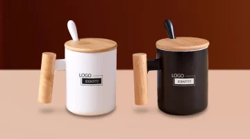 Ceramic Mug With Lid & Spoon